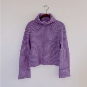 NWOT Ultra Flirt Lavender Cowl Neck Sweater